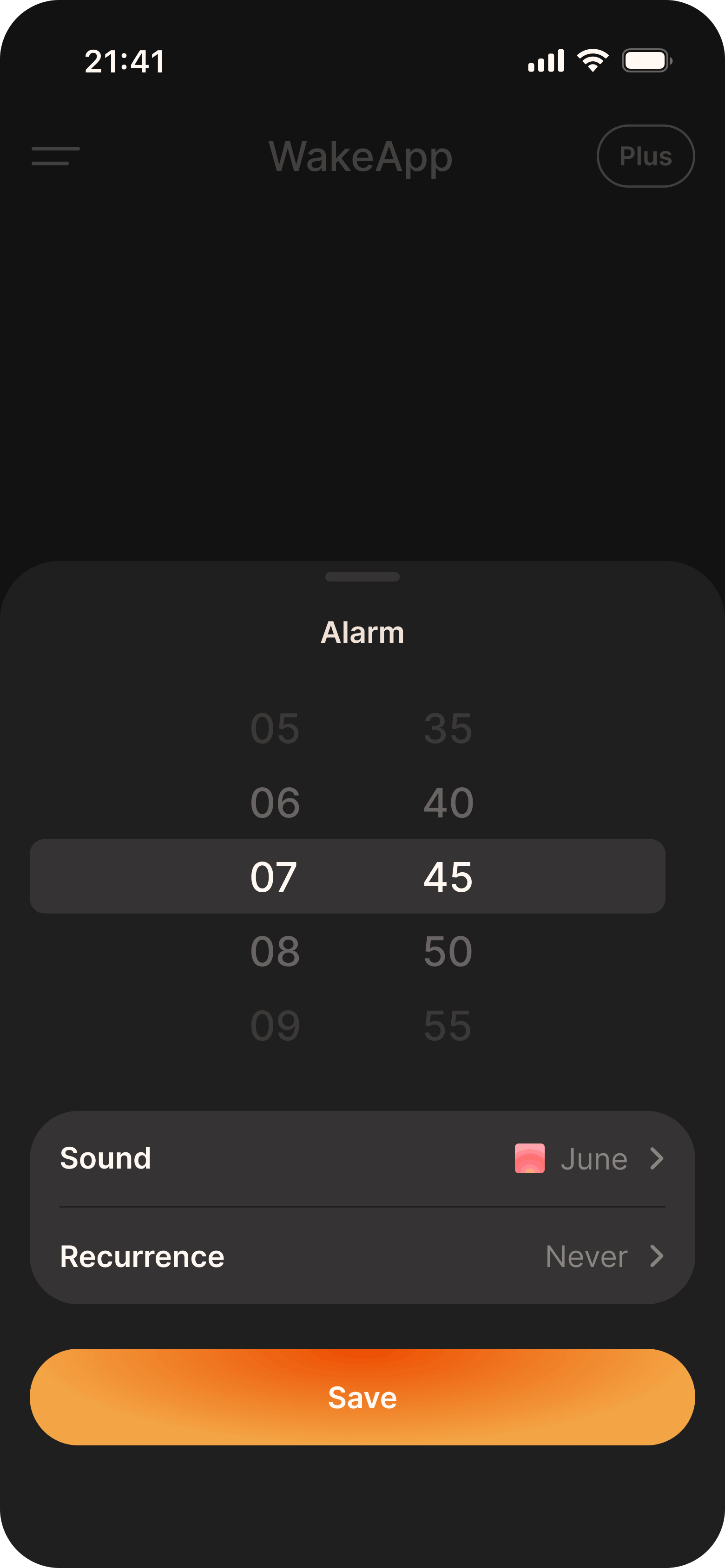 Set an alarm